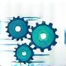 Streamlined Operations Icon showing interconnected gears